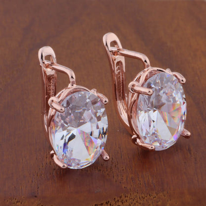 Romantic Retro Oval Earrings