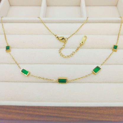 Colorful Rectangular Gem Bracelet