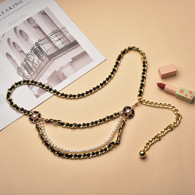 Elegant Multi-layer Beaded Waist Chain
