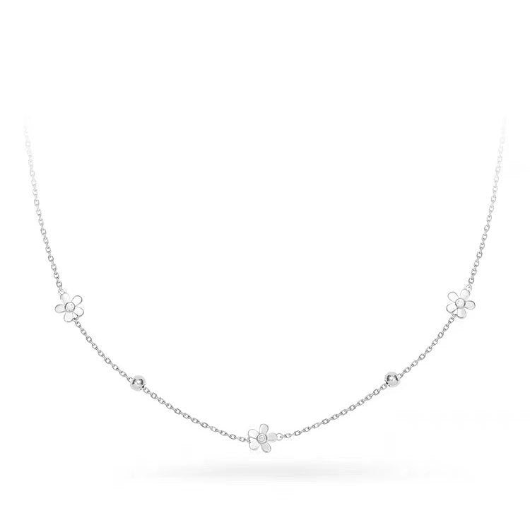 Sterling Silver Flower Necklace