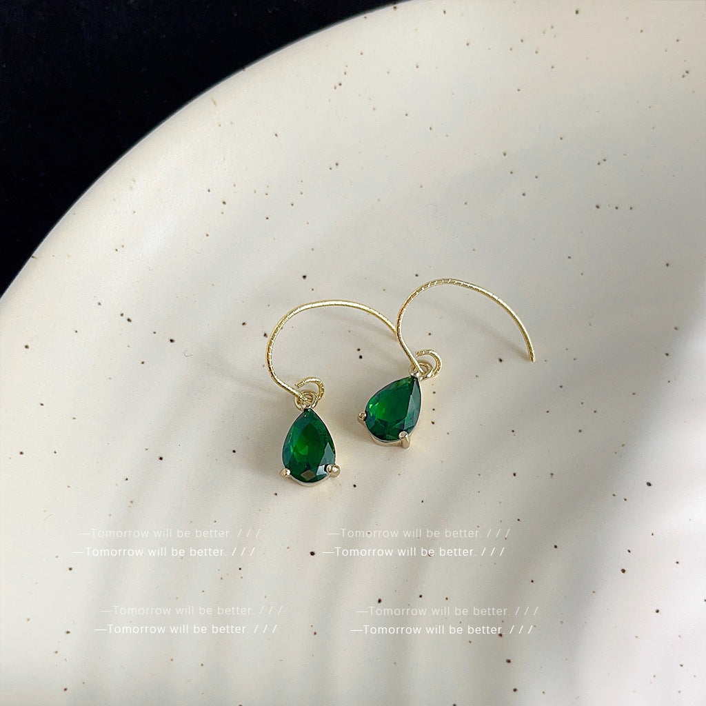 Light Luxury Emerald Drop Earrings