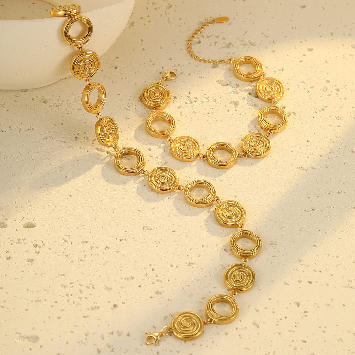 Elegant Stainless Steel Necklace Set