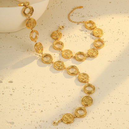 Elegant Stainless Steel Necklace Set