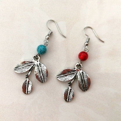 Elegant Leaf-shaped Earrings Set