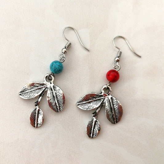 Elegant Leaf-shaped Earrings Set