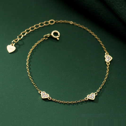 Elegant Diamond Silver Bracelet