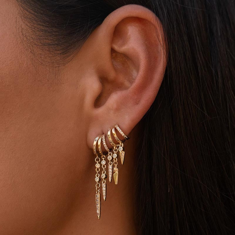 Personalized Diamond Overlay Earrings