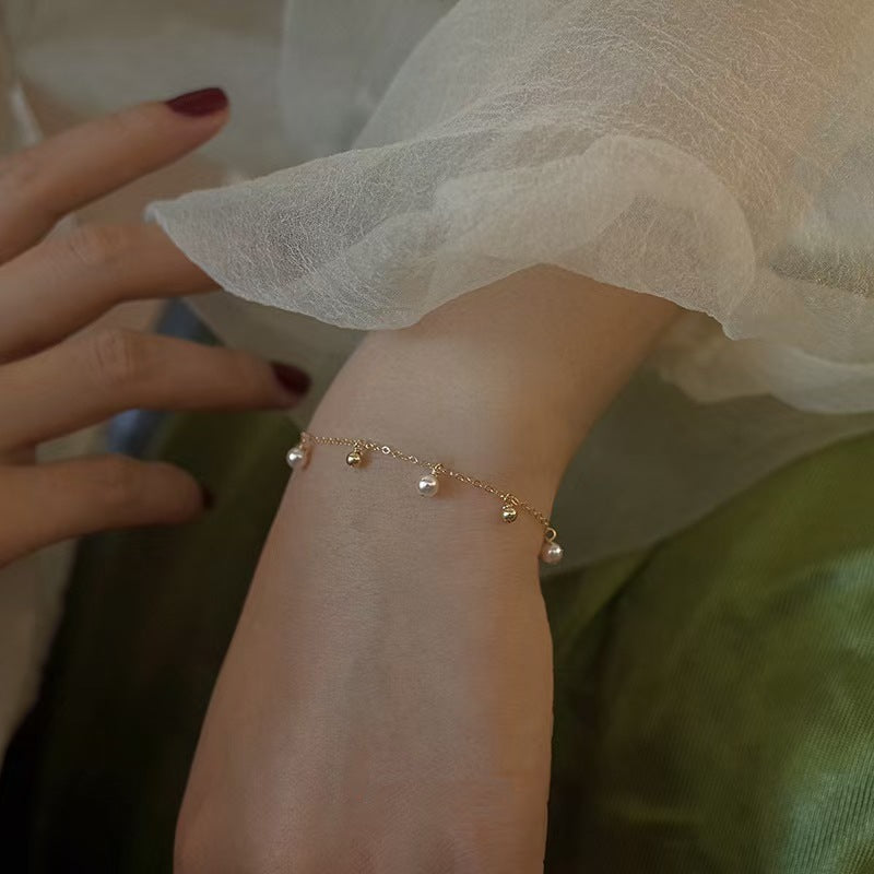 Starry Pearl Tassel Bracelet