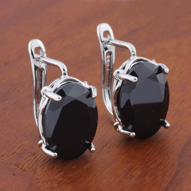 Romantic Retro Oval Earrings