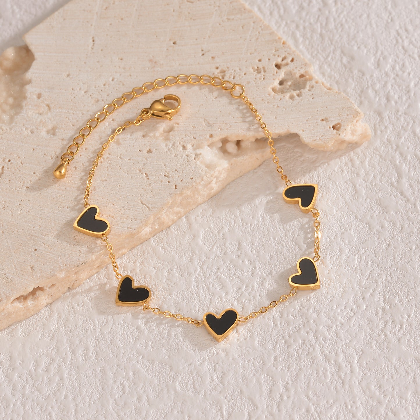 Stainless Steel Dripping Heart Bracelet