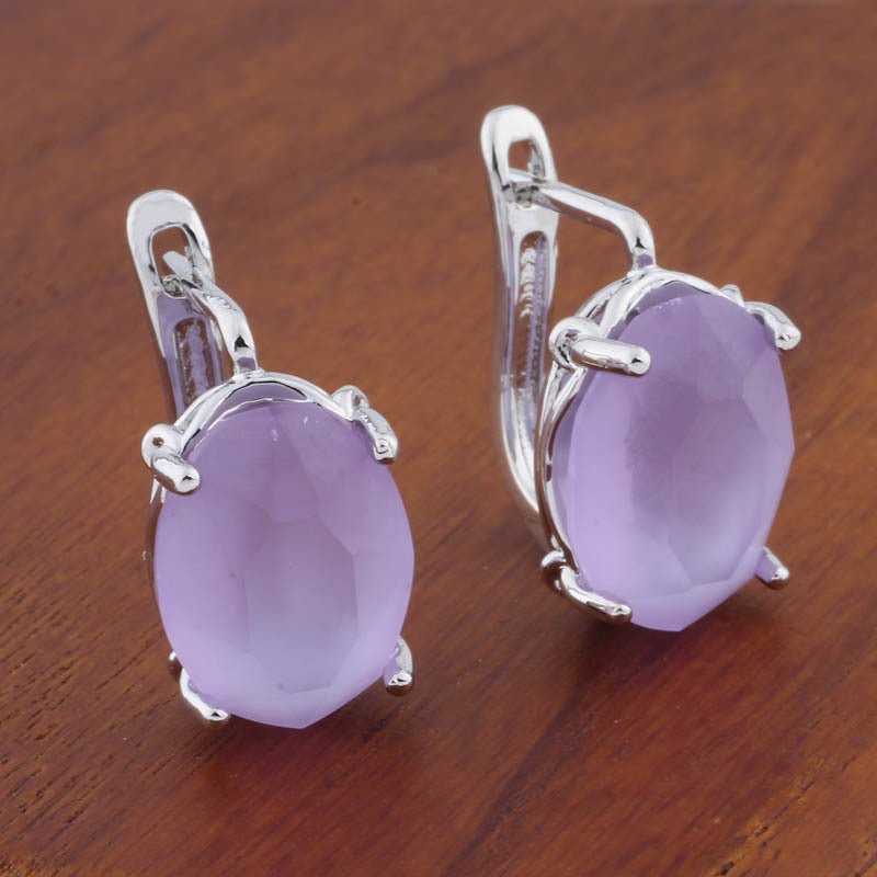 Romantic Retro Oval Earrings