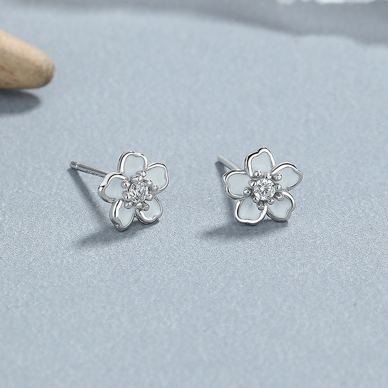 Sterling Silver Flower Earrings