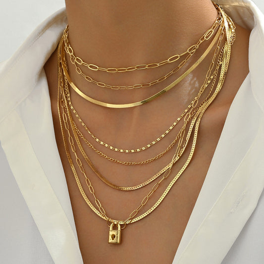 Elegant Layered Alloy Necklace