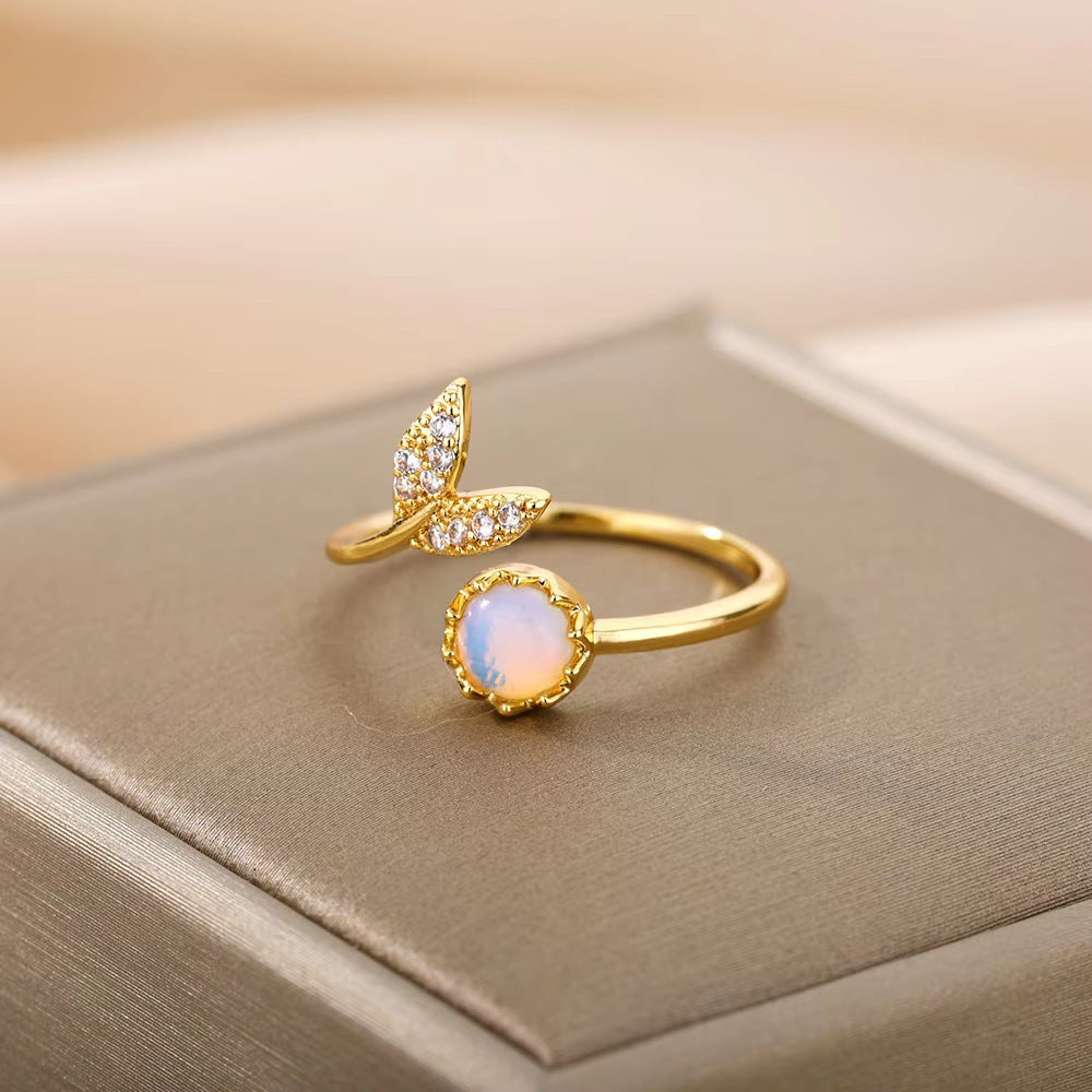 Elegant Flower Adjustable Ring