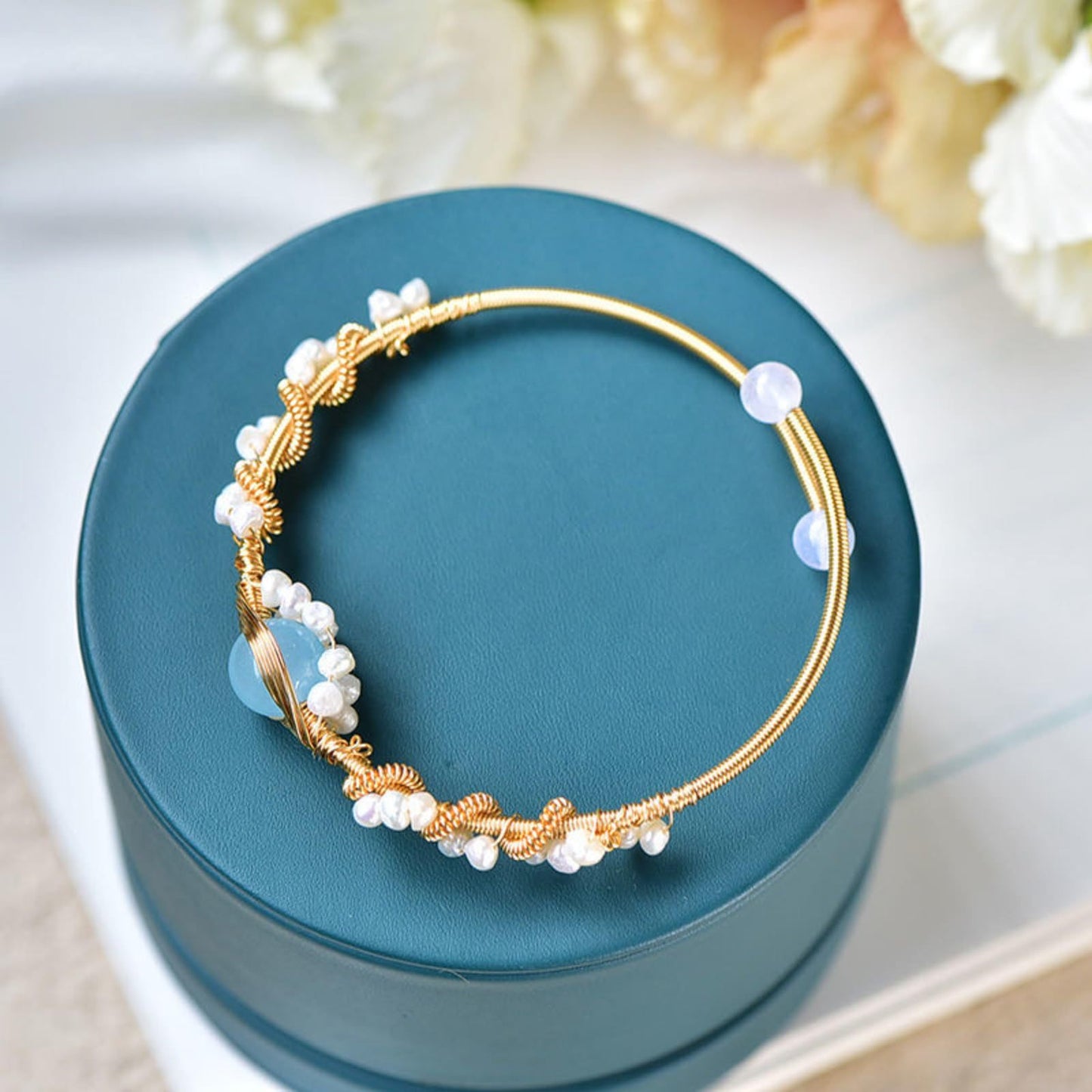 Vintage Pearl Braided Bracelet