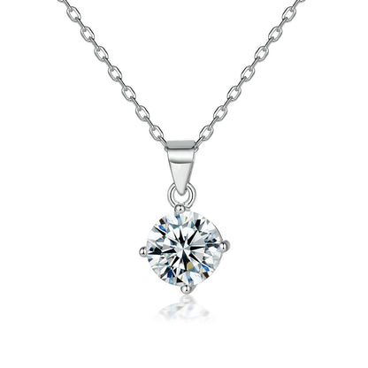 Elegant Silver Zircon Necklace