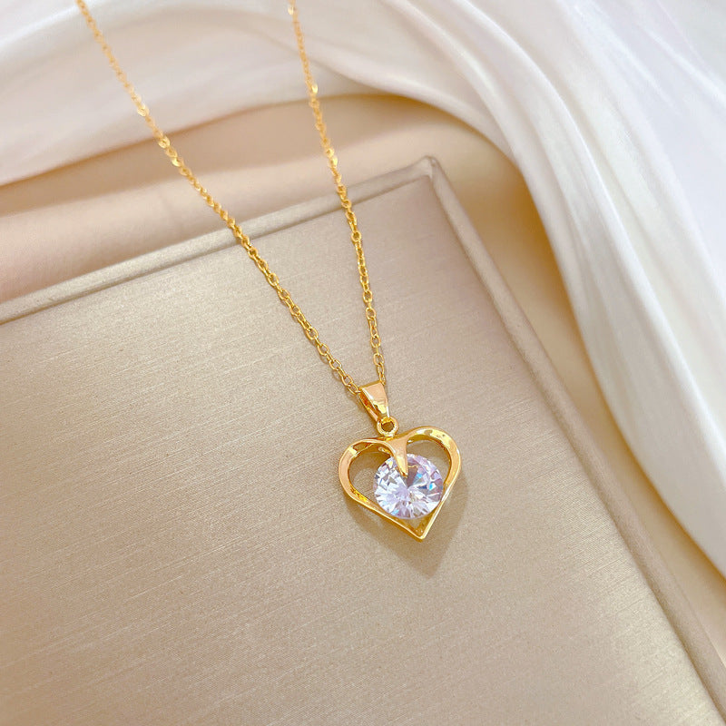 Gorgeous Heart Zircon Necklace
